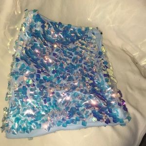 Mermaid Metalic Skirt - Size: Lg